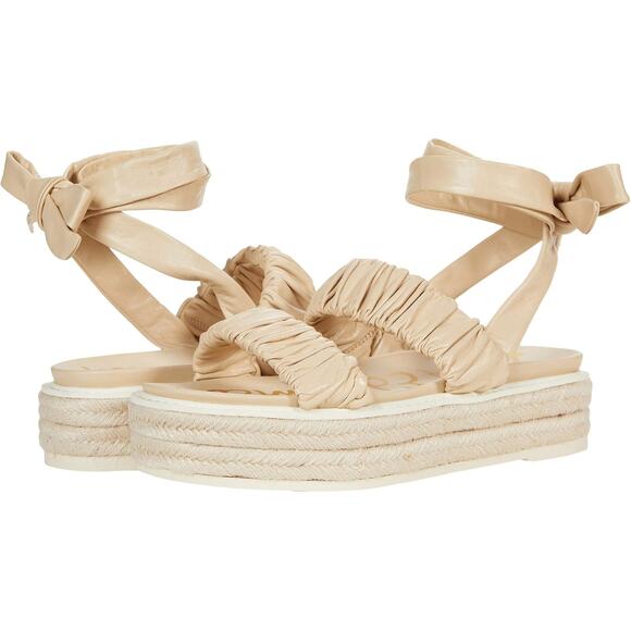 Sam Edelman Shoes - Sam Edelman Kerin Leather Double Strap Platform Wrap Ankle Sandals Women's 9